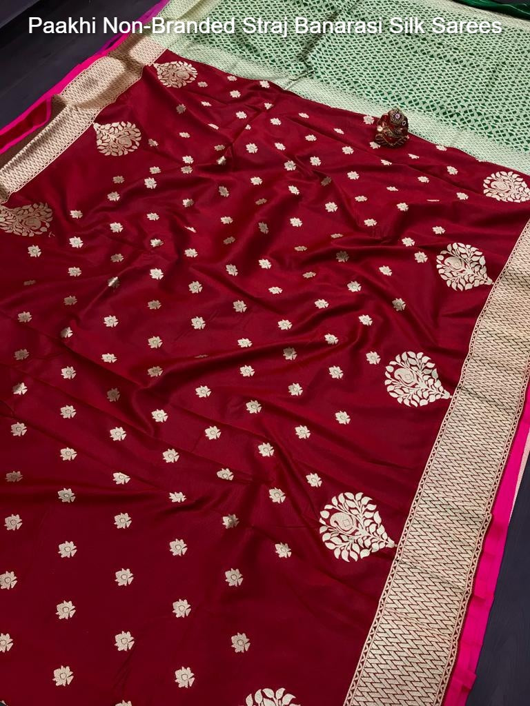 Paakhi Non-Branded Straj Banarasi Silk Sarees