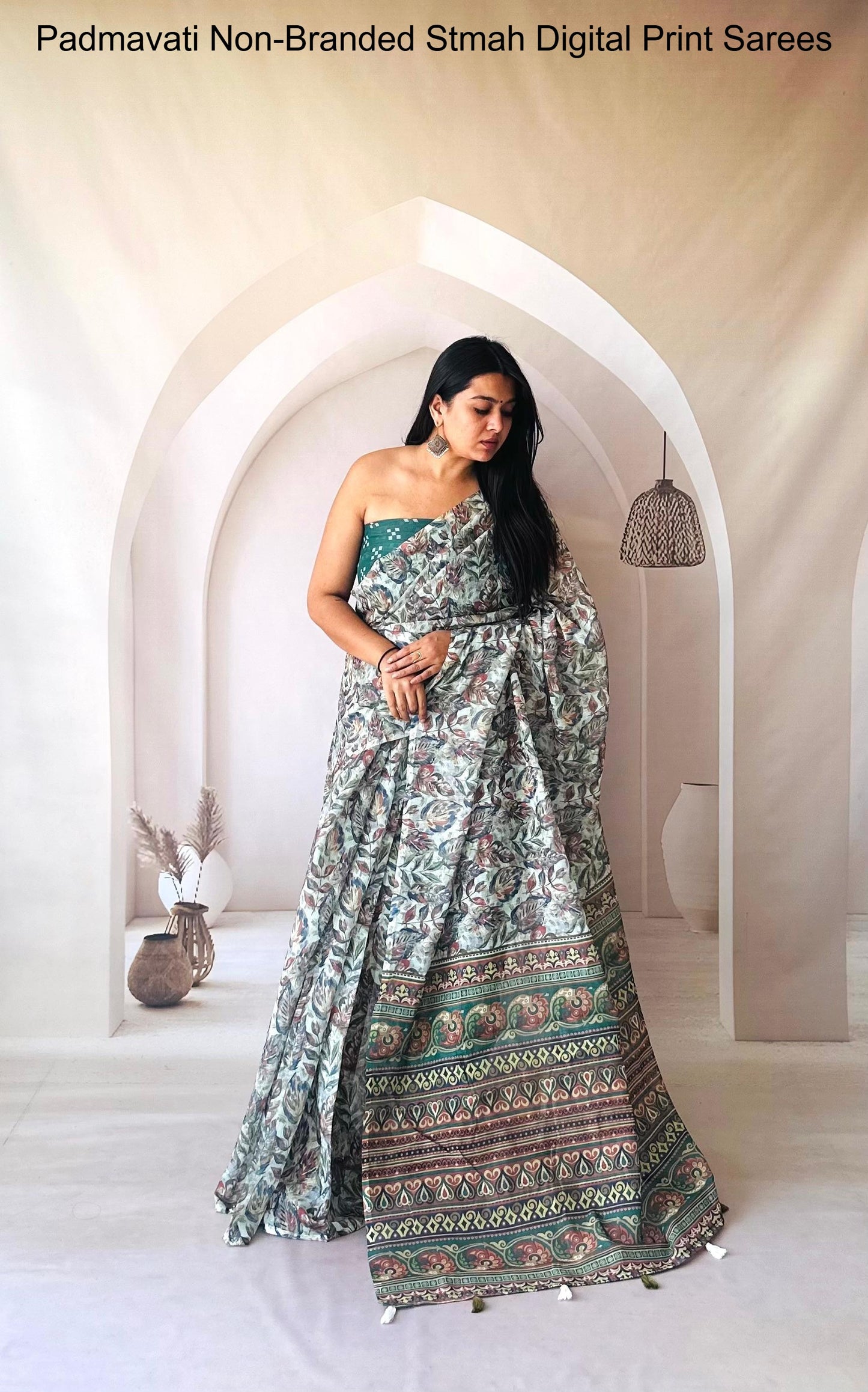 Padmavati Non-Branded Stmah Digital Print Sarees