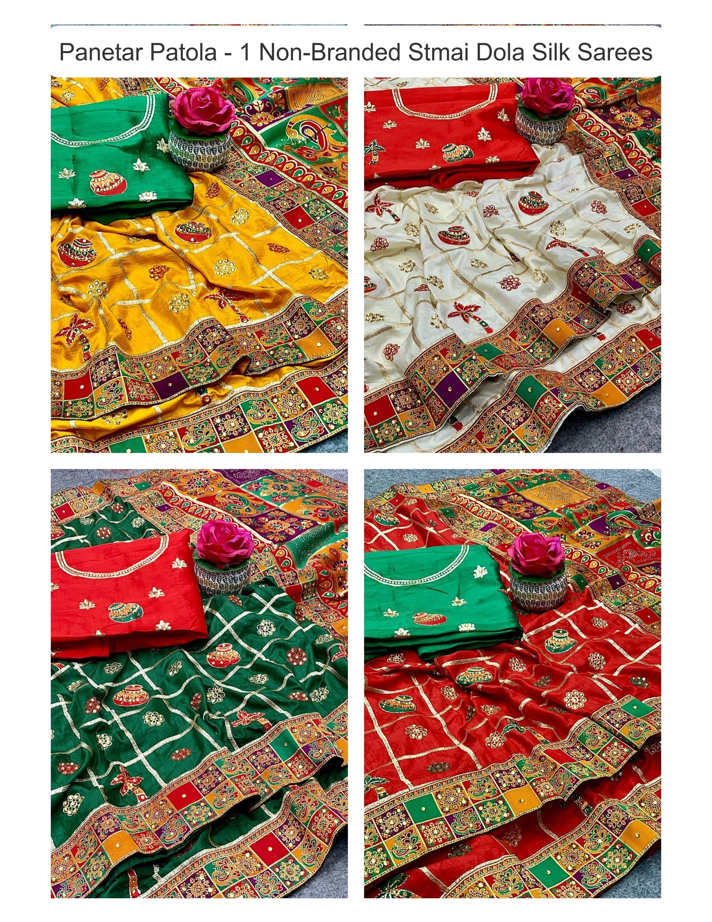 Panetar Patola - 1 Non-Branded Stmai Dola Silk Sarees