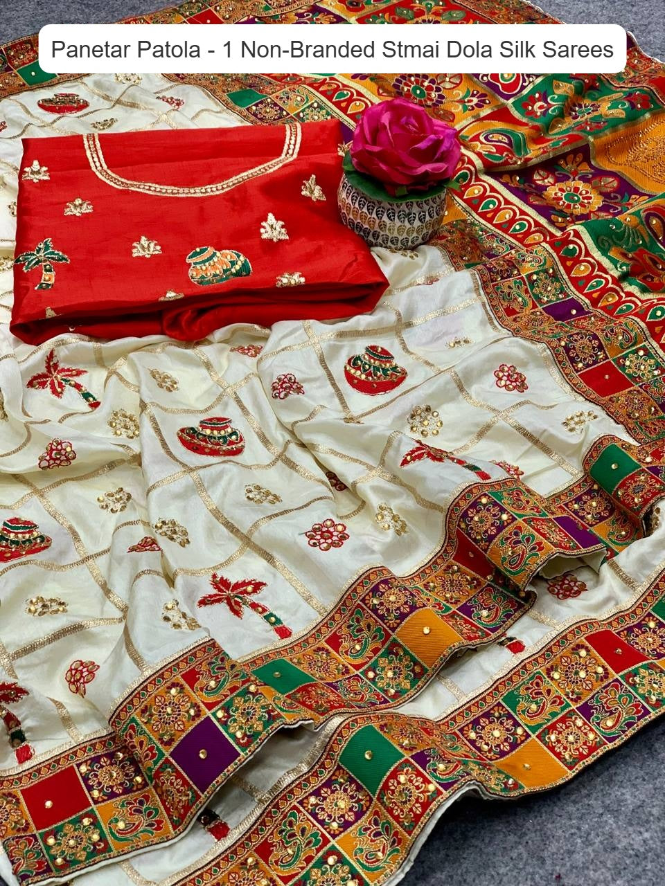 Panetar Patola - 1 Non-Branded Stmai Dola Silk Sarees