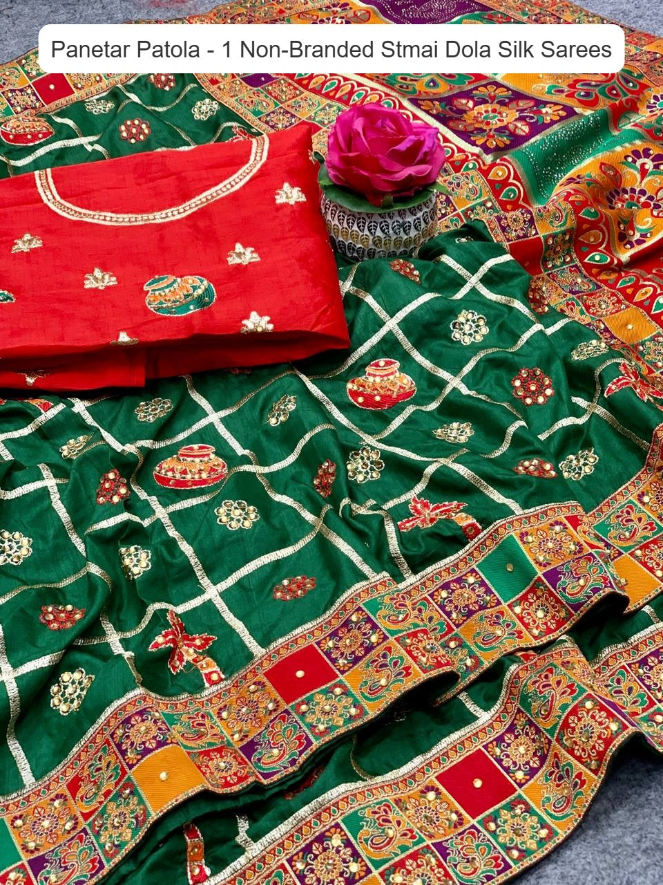 Panetar Patola - 1 Non-Branded Stmai Dola Silk Sarees