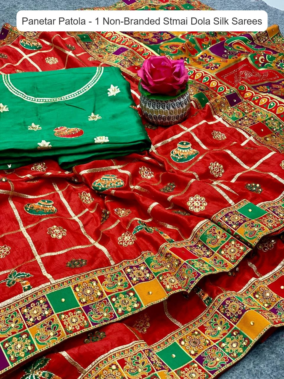 Panetar Patola - 1 Non-Branded Stmai Dola Silk Sarees