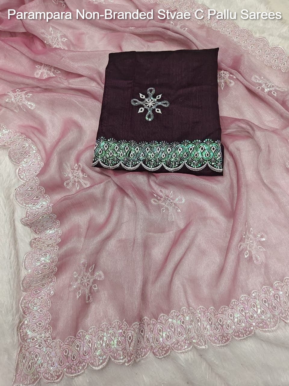 Parampara Non-Branded Stvae C Pallu Sarees