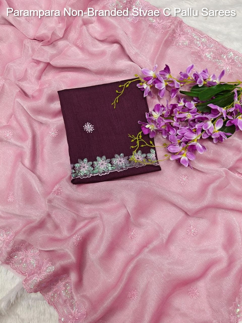 Parampara Non-Branded Stvae C Pallu Sarees