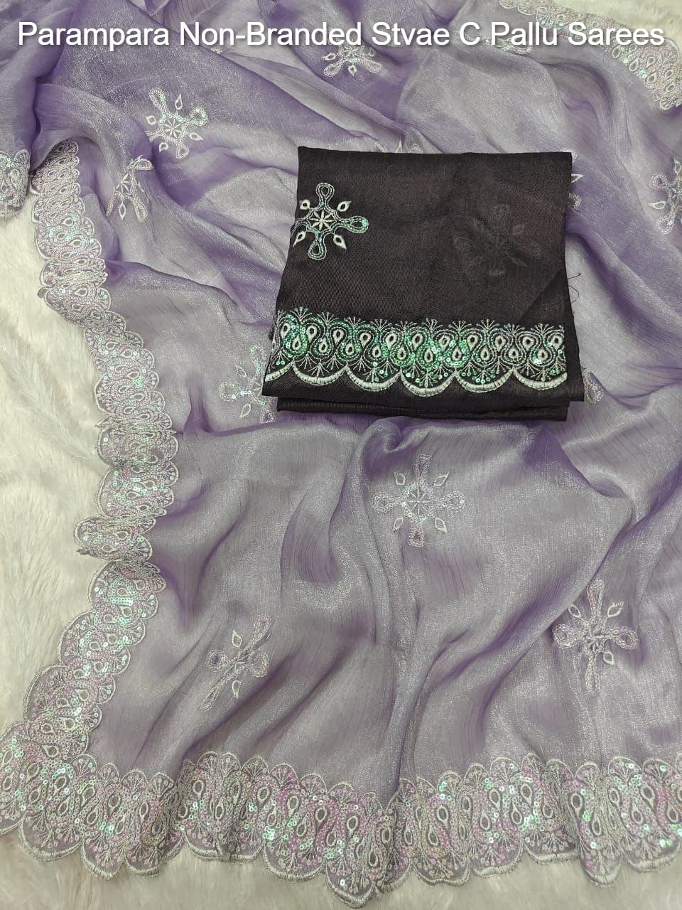 Parampara Non-Branded Stvae C Pallu Sarees