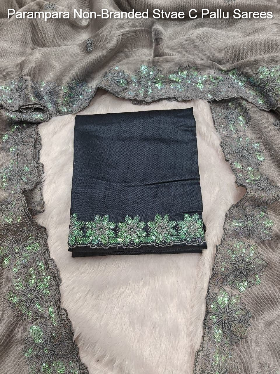 Parampara Non-Branded Stvae C Pallu Sarees