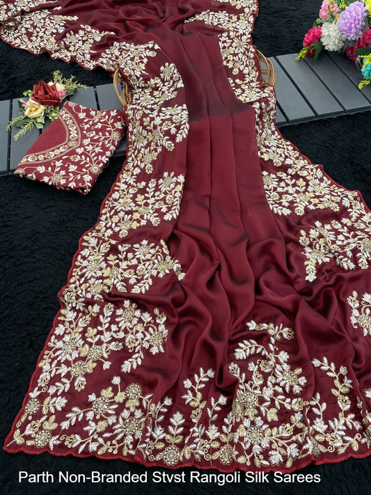 Parth Non-Branded Stvst Rangoli Silk Sarees