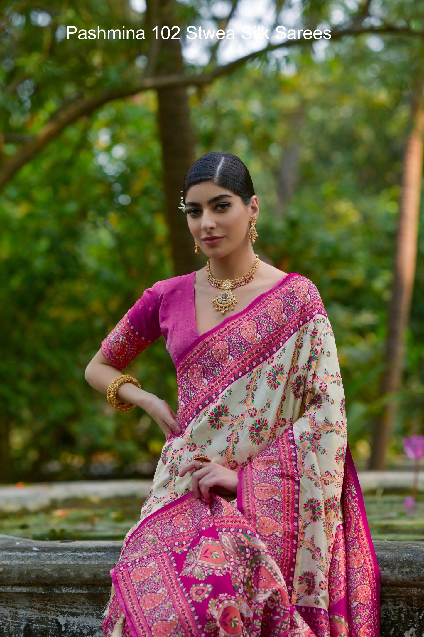 Pashmina 102 Stwea Silk Sarees