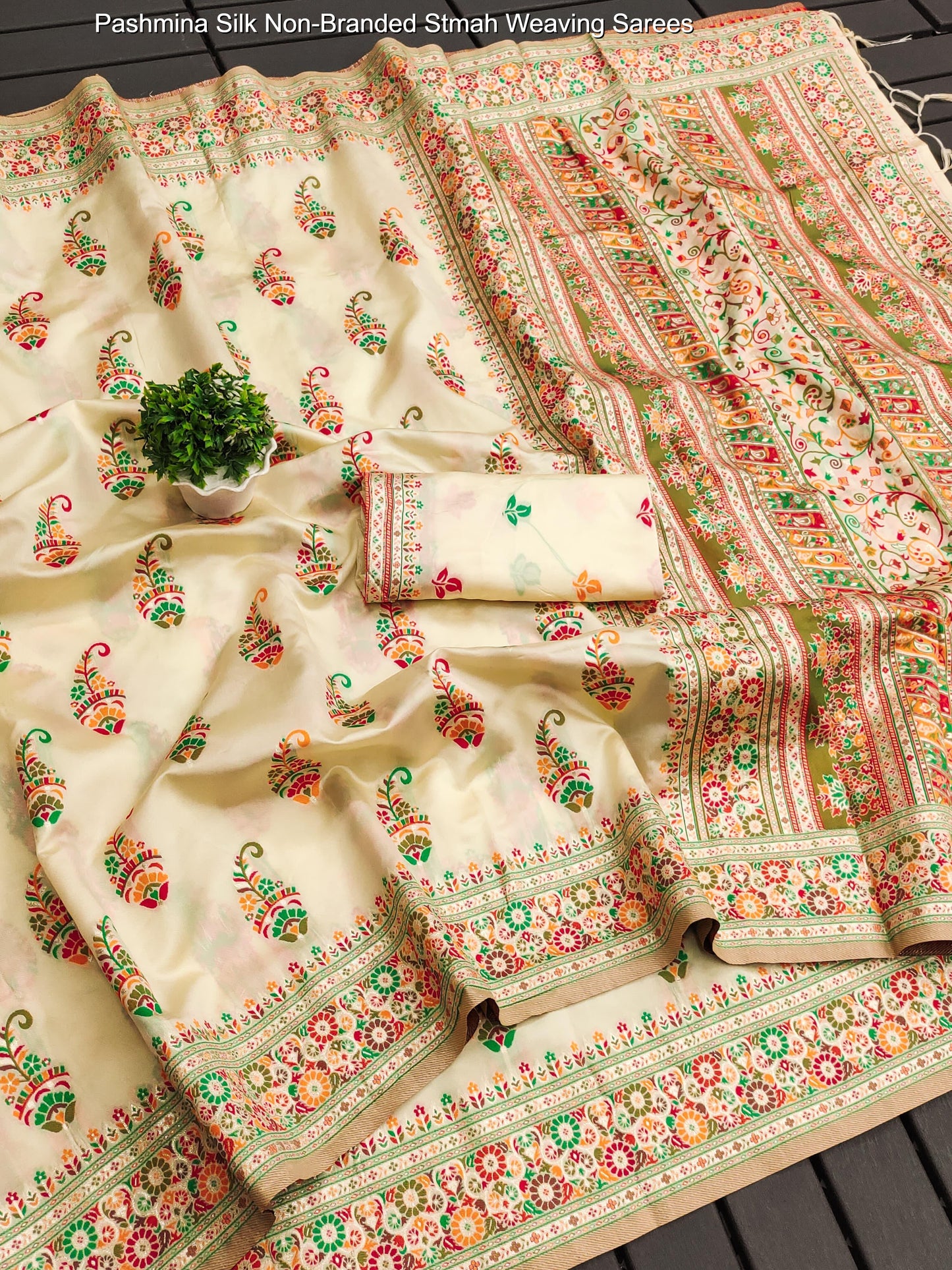 Pashmina Silk Non-Branded Stmah Weaving Sarees