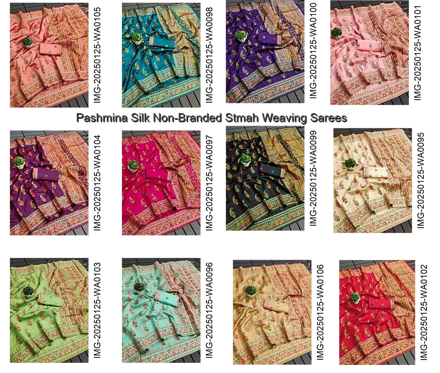 Pashmina Silk Non-Branded Stmah Weaving Sarees