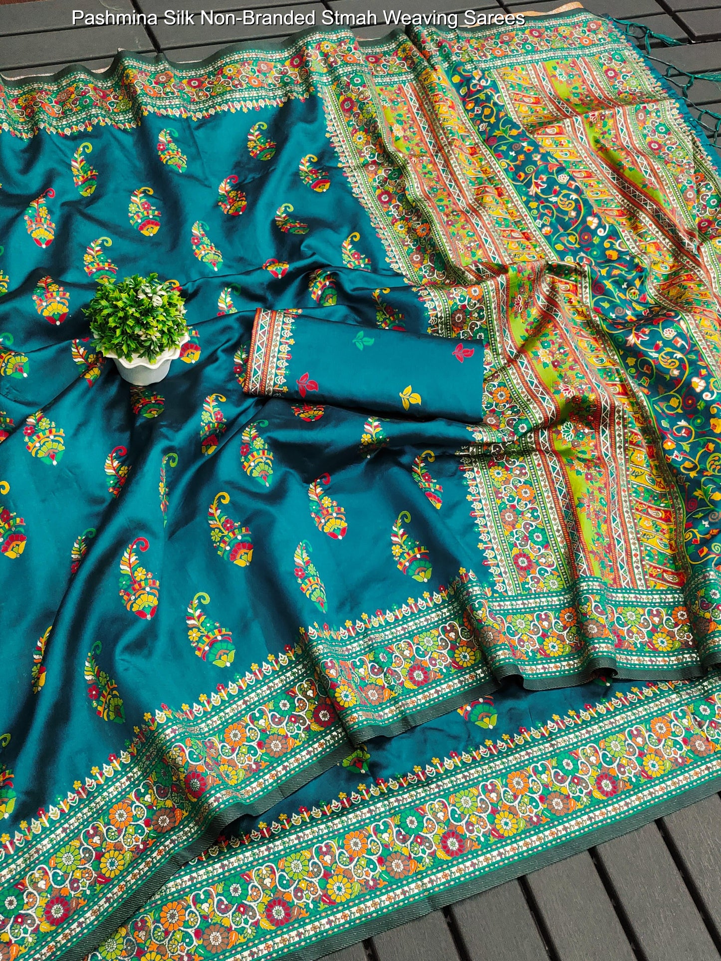 Pashmina Silk Non-Branded Stmah Weaving Sarees