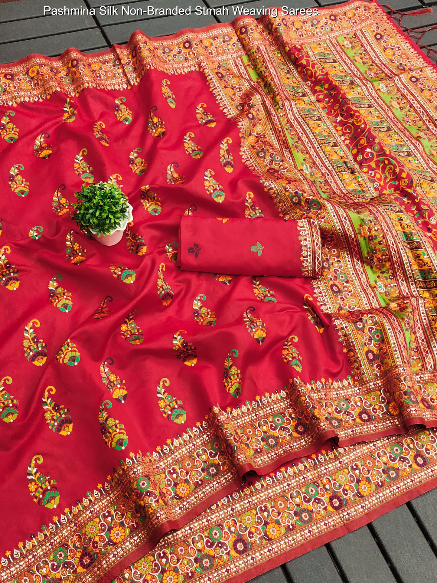 Pashmina Silk Non-Branded Stmah Weaving Sarees