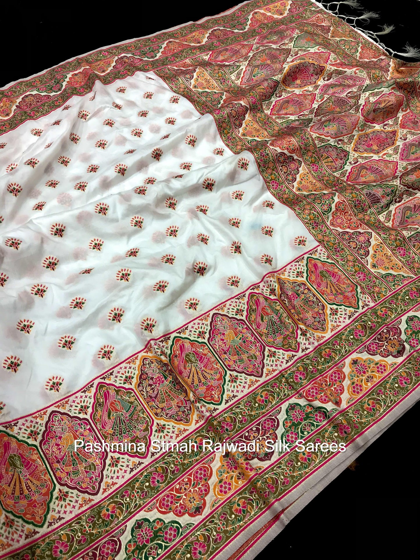 Pashmina Stmah Rajwadi Silk Sarees