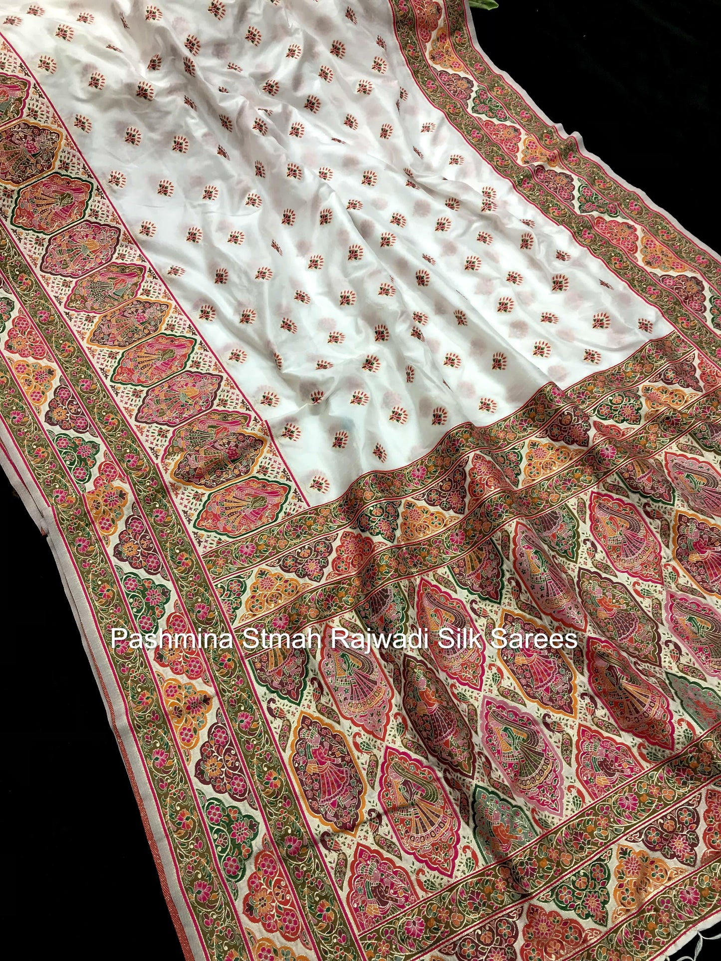 Pashmina Stmah Rajwadi Silk Sarees