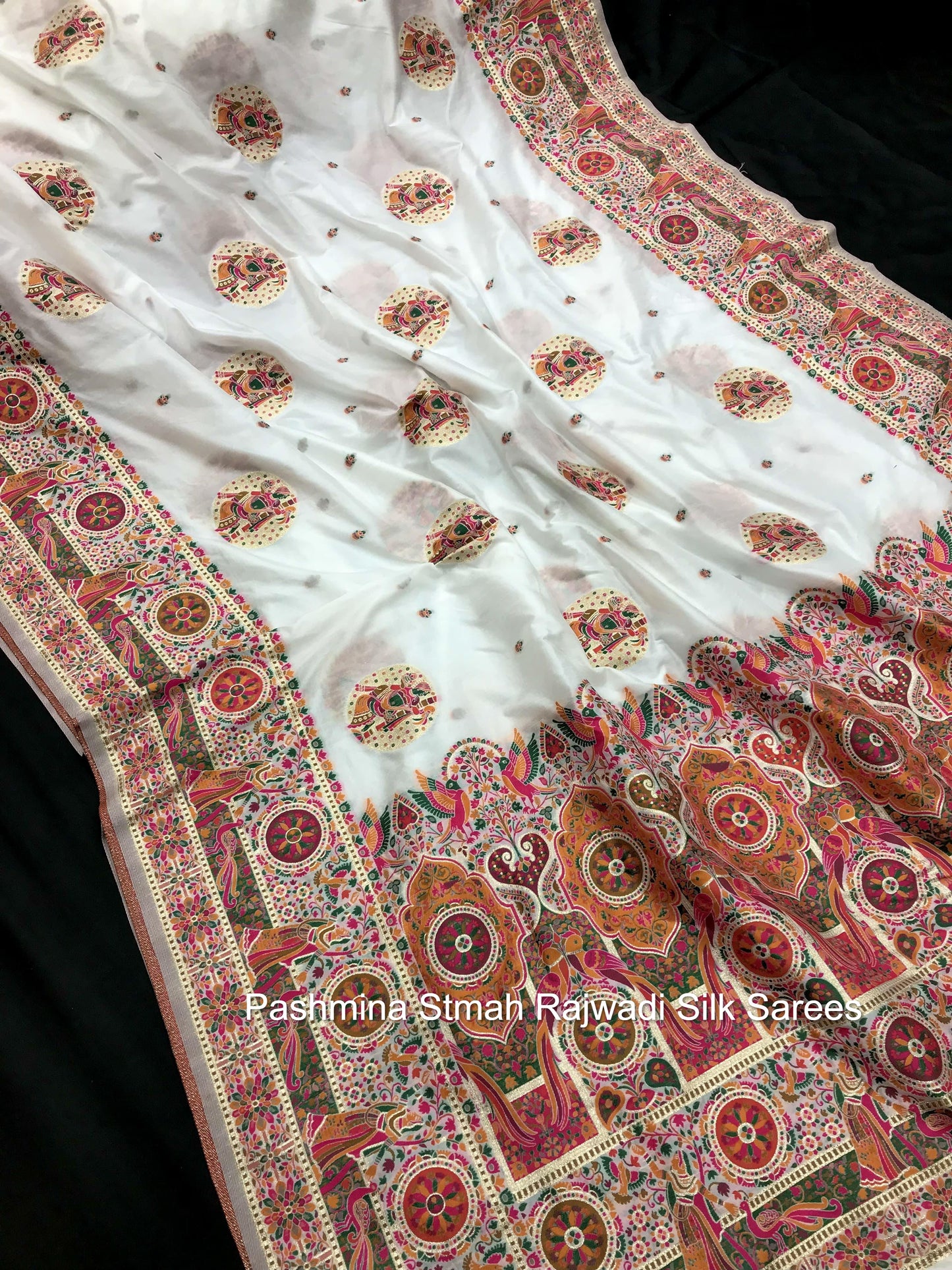 Pashmina Stmah Rajwadi Silk Sarees