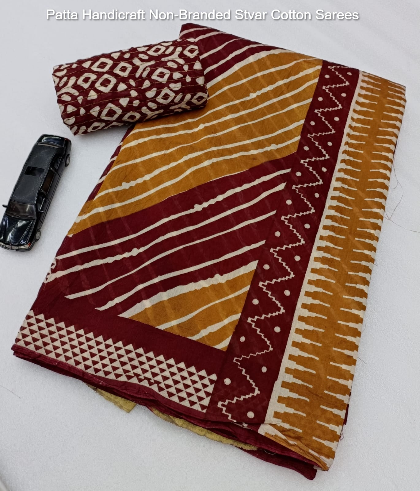 Patta Handicraft Non-Branded Stvar Cotton Sarees