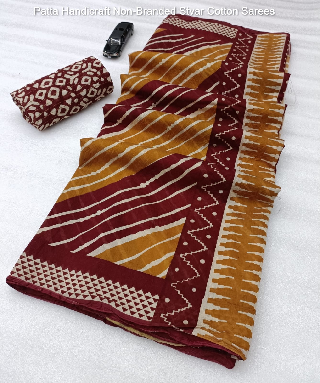 Patta Handicraft Non-Branded Stvar Cotton Sarees