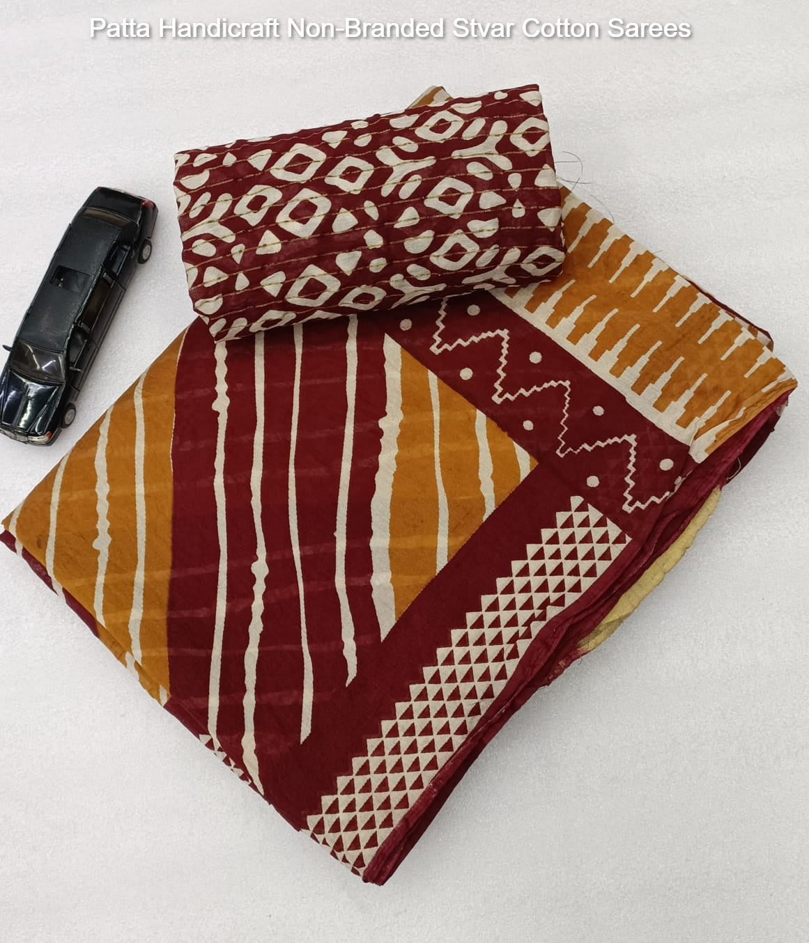 Patta Handicraft Non-Branded Stvar Cotton Sarees