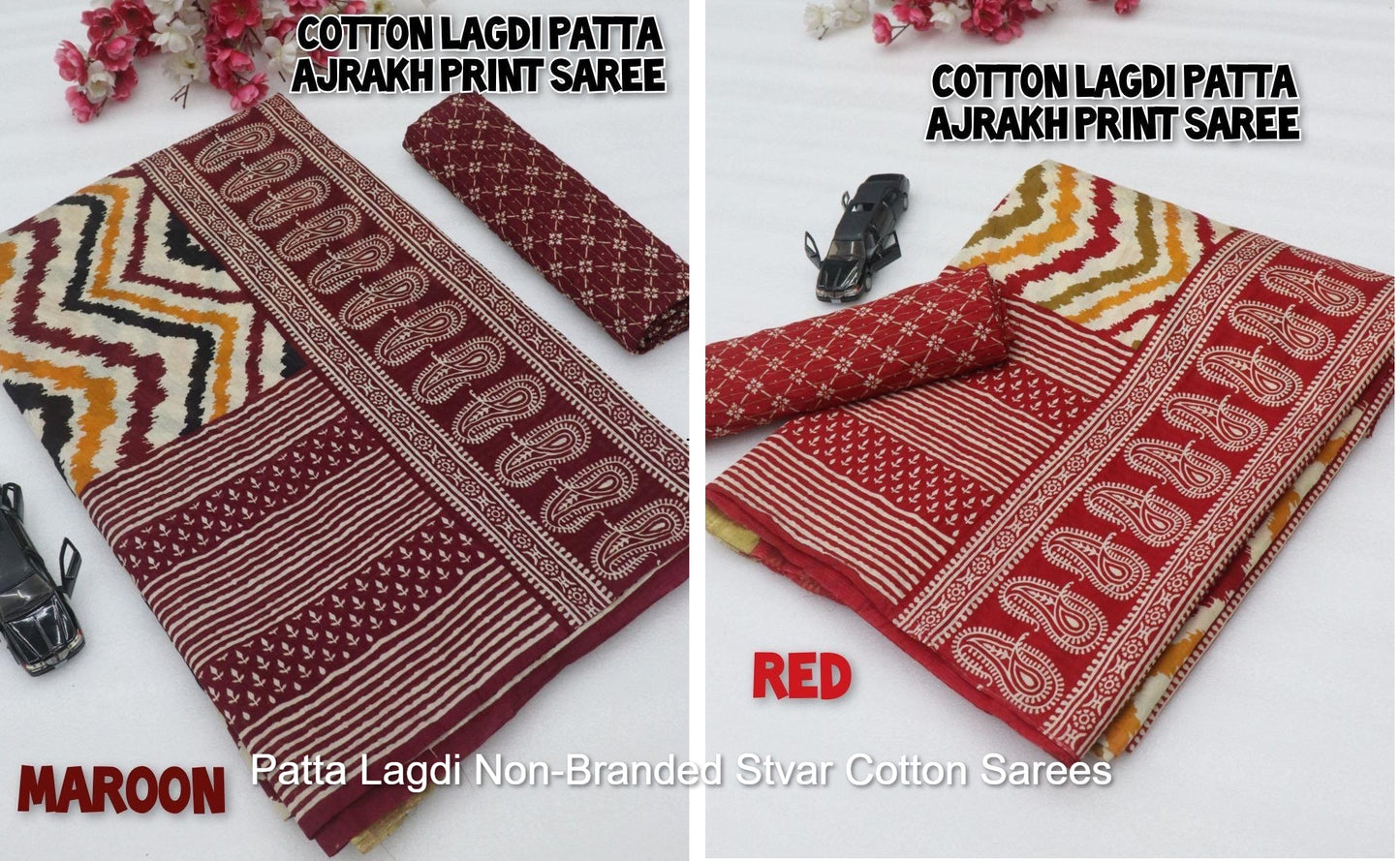 Patta Lagdi Non-Branded Stvar Cotton Sarees
