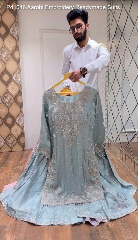 Pd1046 Aarohi Embroidery Readymade Suits