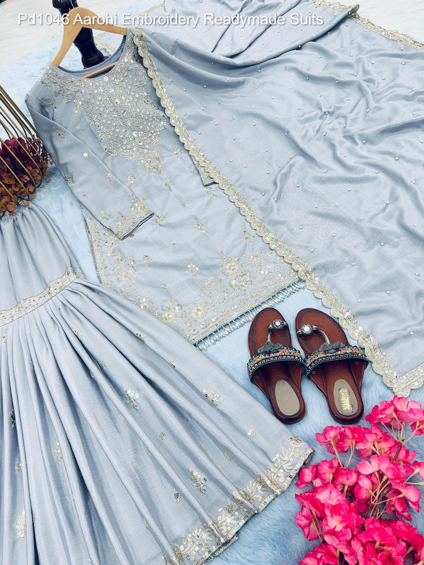 Pd1046 Aarohi Embroidery Readymade Suits
