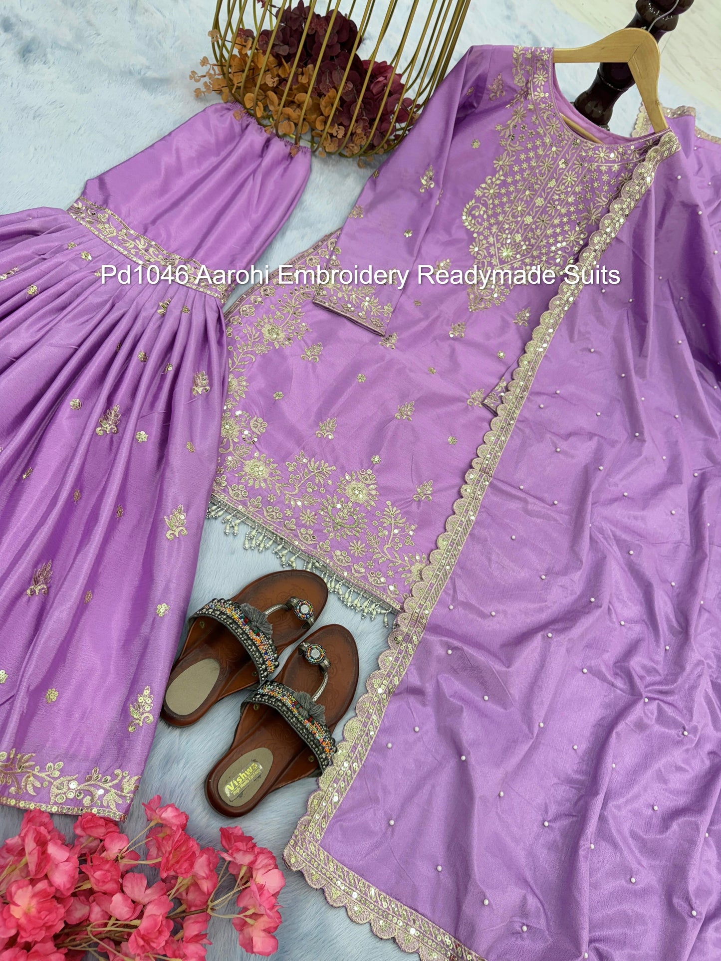 Pd1046 Aarohi Embroidery Readymade Suits