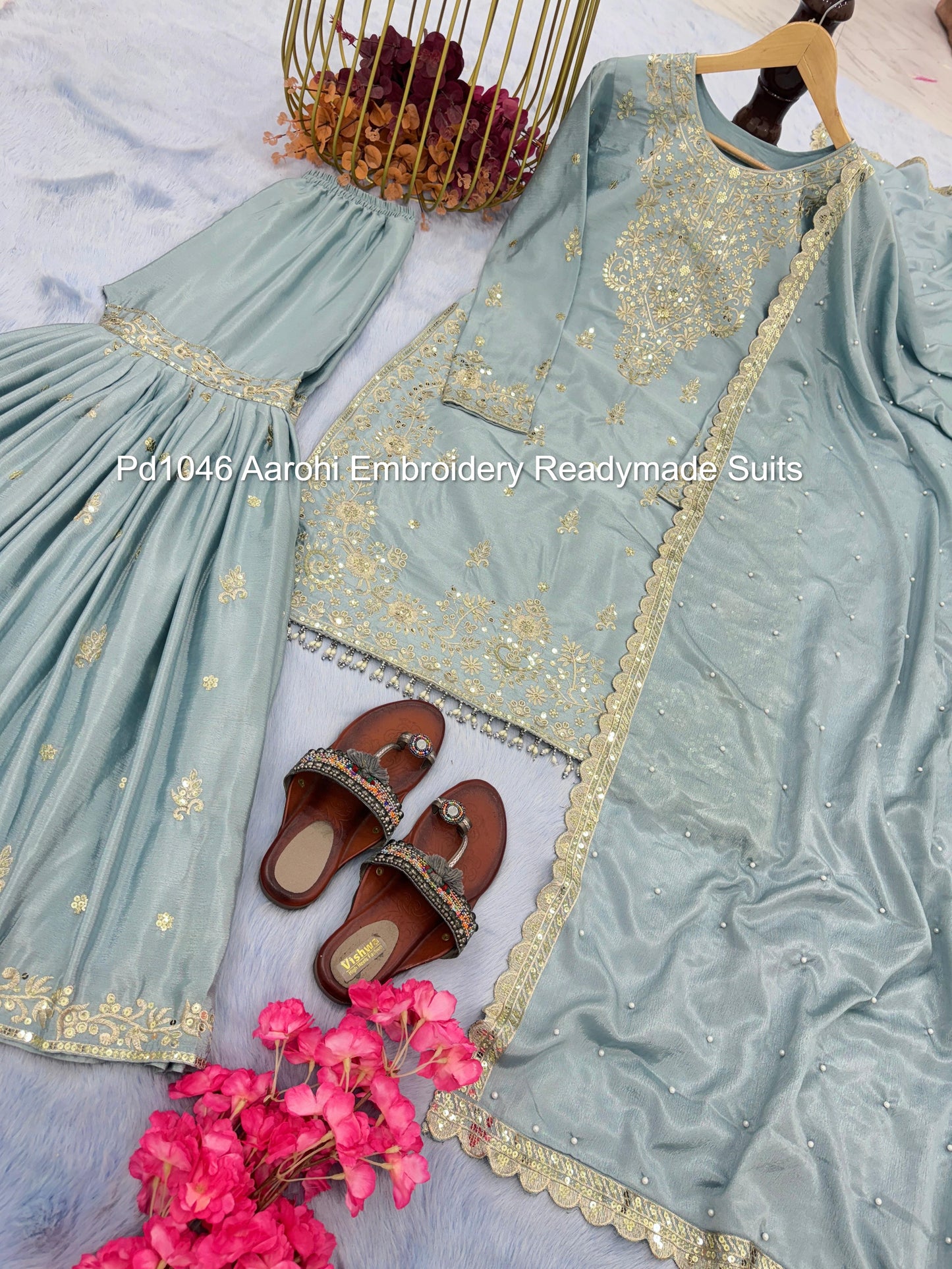 Pd1046 Aarohi Embroidery Readymade Suits