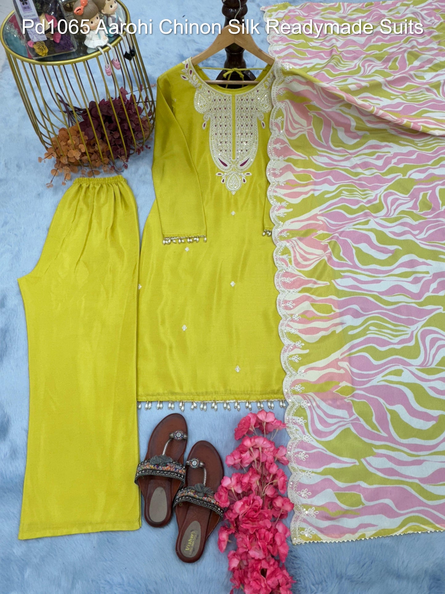 Pd1065 Aarohi Chinon Silk Readymade Suits