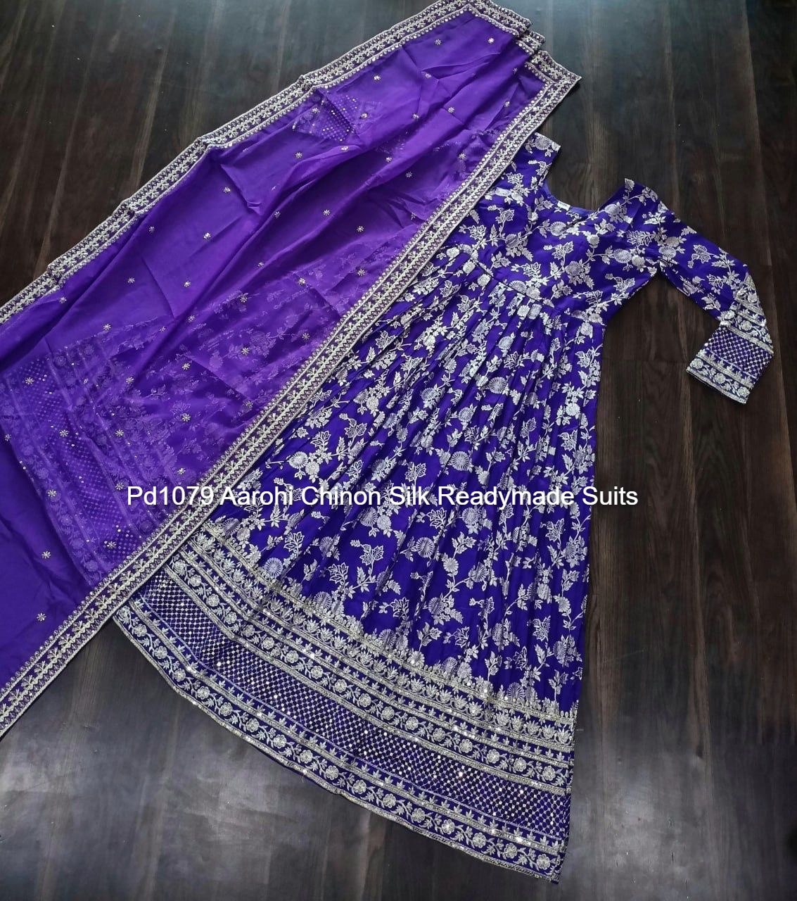 Pd1079 Aarohi Chinon Silk Readymade Suits