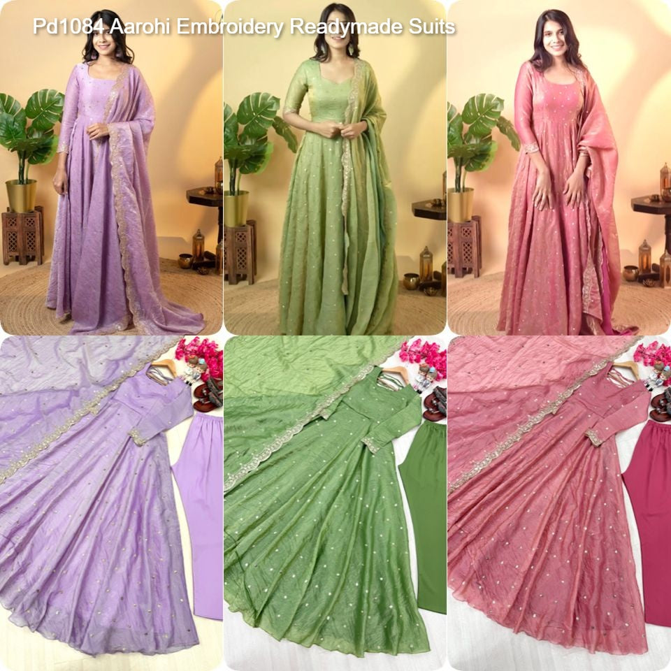 Pd1084 Aarohi Embroidery Readymade Suits