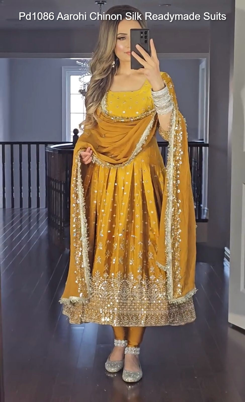 Pd1086 Aarohi Chinon Silk Readymade Suits