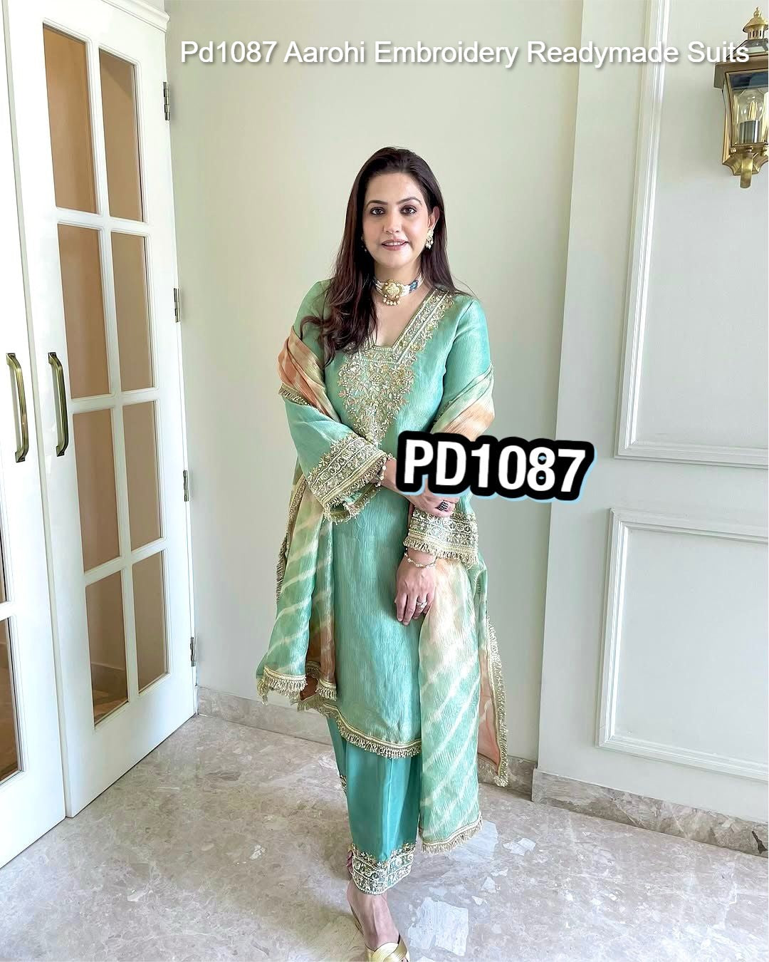 Pd1087 Aarohi Embroidery Readymade Suits