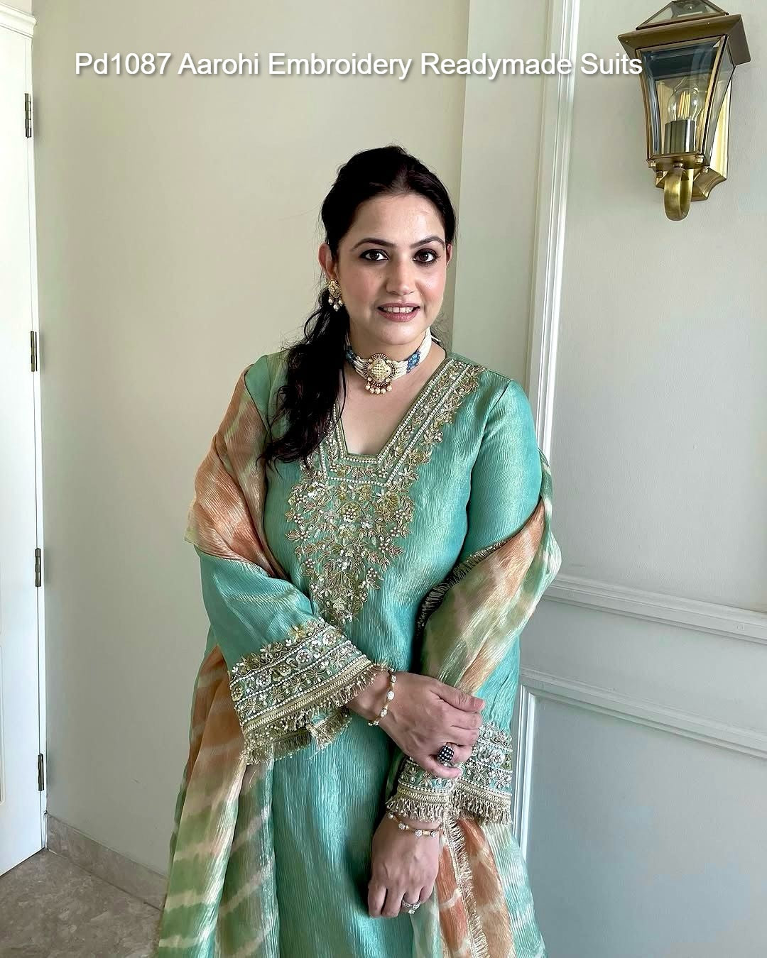 Pd1087 Aarohi Embroidery Readymade Suits