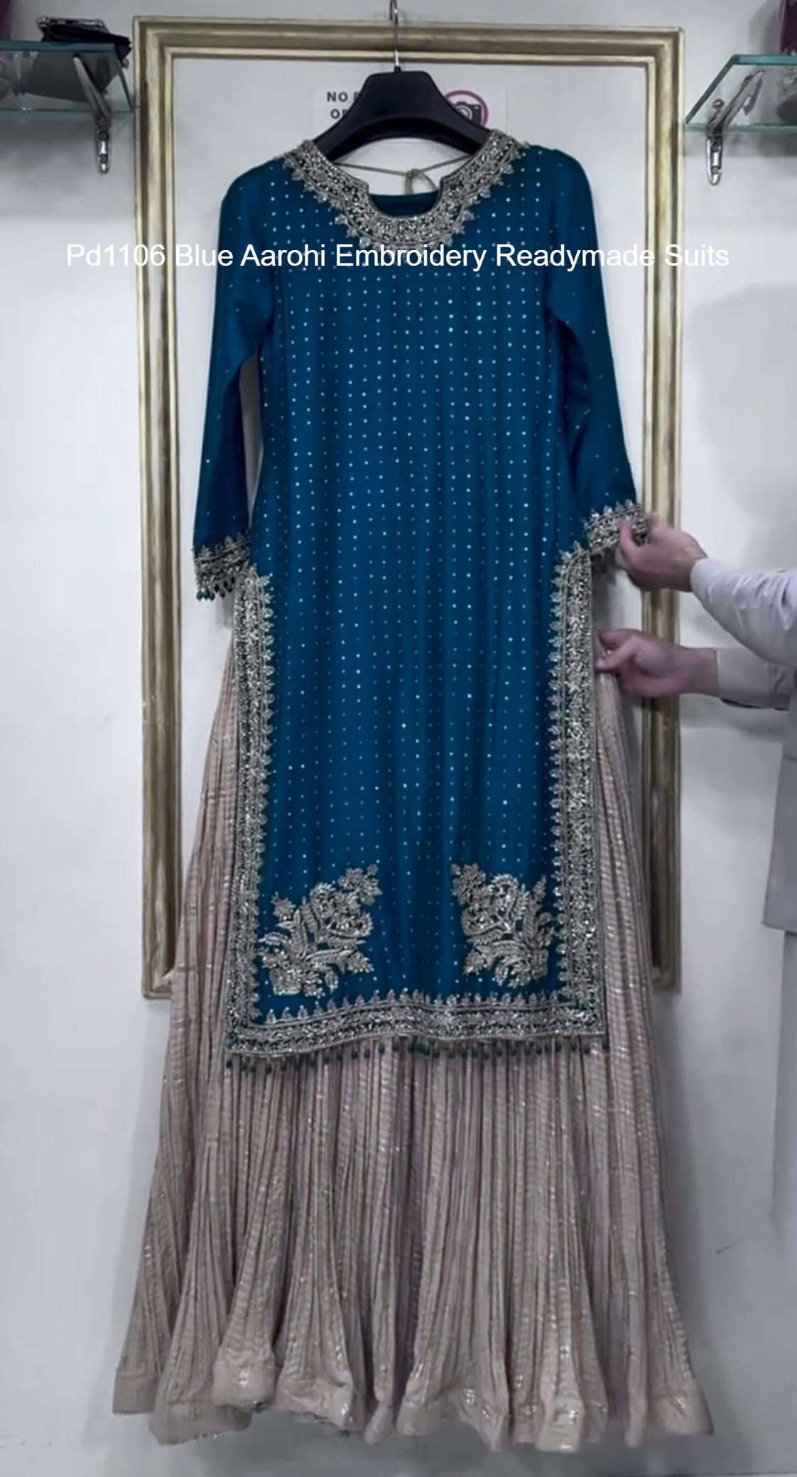Pd1106 Blue Aarohi Embroidery Readymade Suits