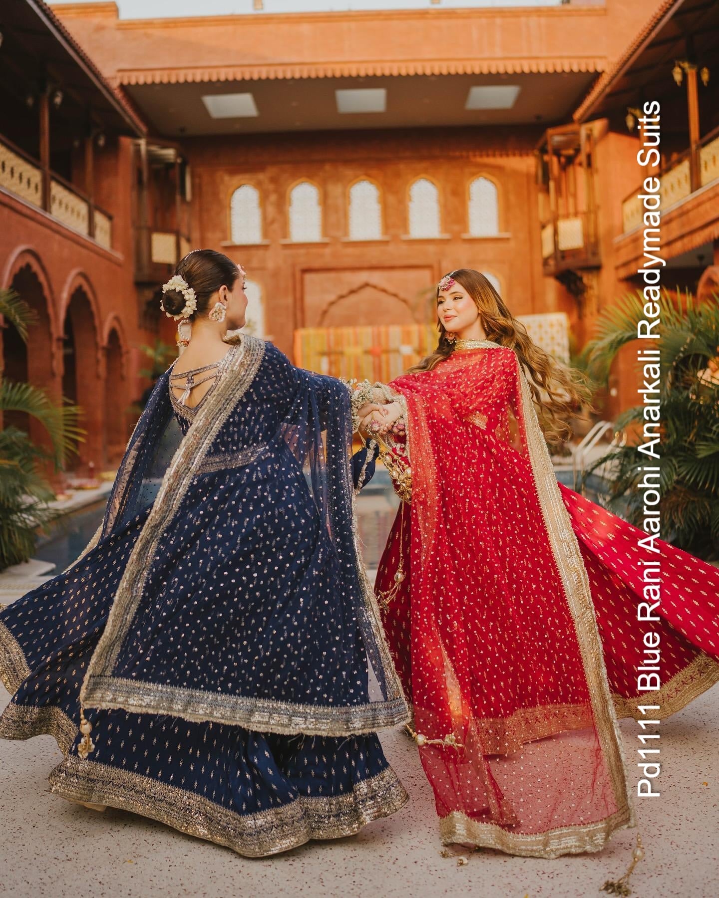 Pd1111 Blue Rani Aarohi Anarkali Readymade Suits