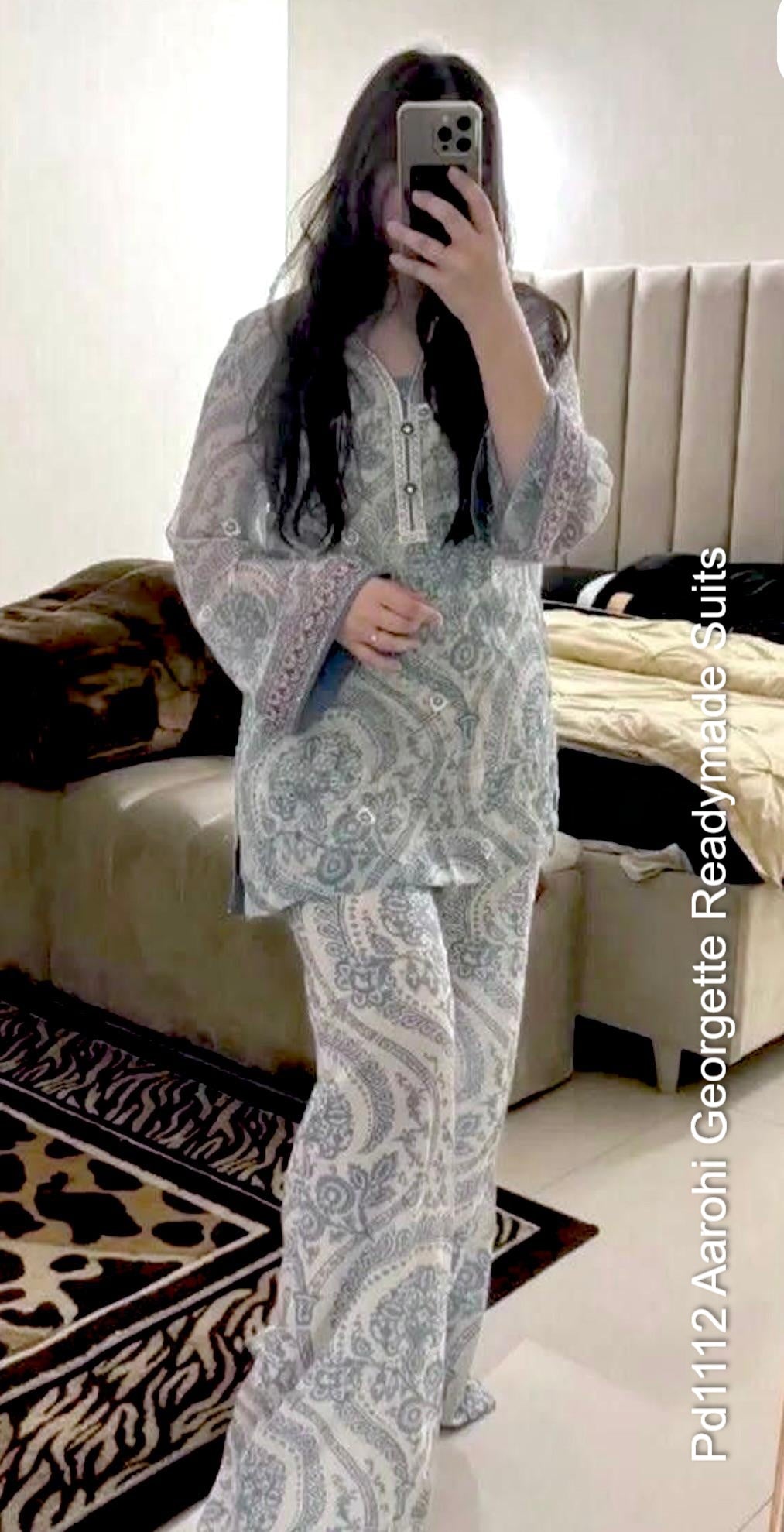 Pd1112 Aarohi Georgette Readymade Suits