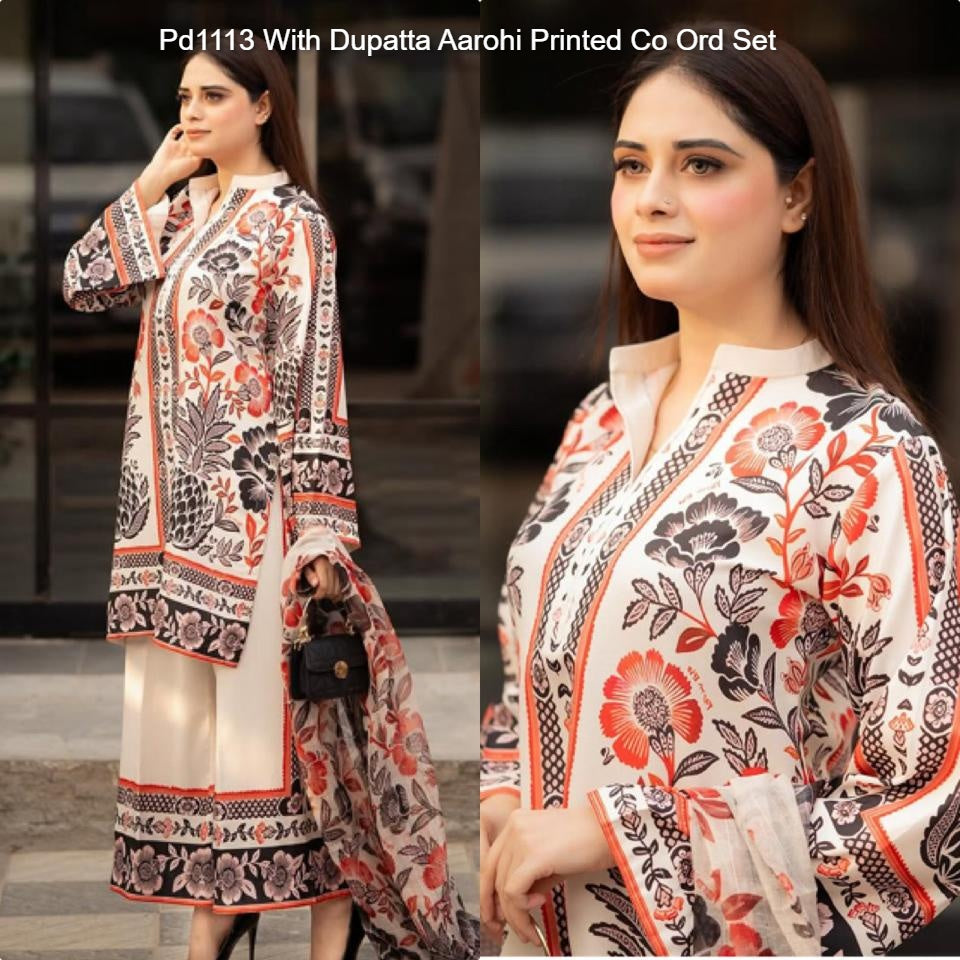Pd1113 With Dupatta Aarohi Printed Co Ord Set