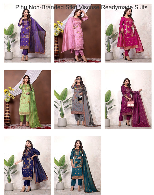Pihu Non-Branded Stkri Viscose Readymade Suits