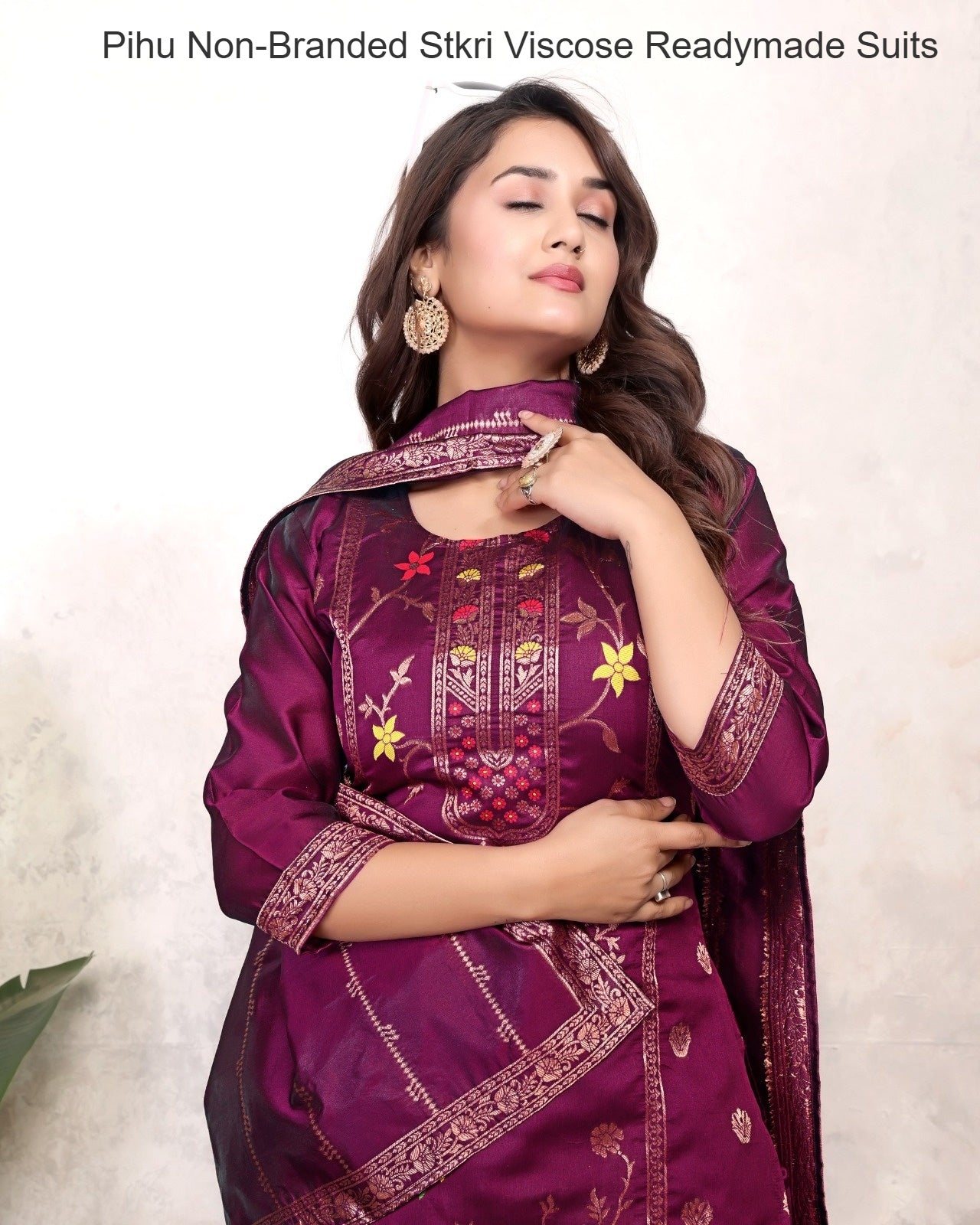 Pihu Non-Branded Stkri Viscose Readymade Suits