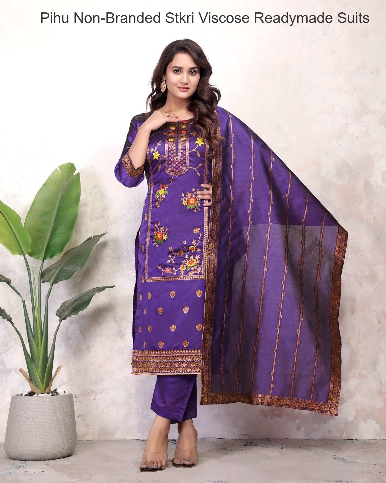 Pihu Non-Branded Stkri Viscose Readymade Suits