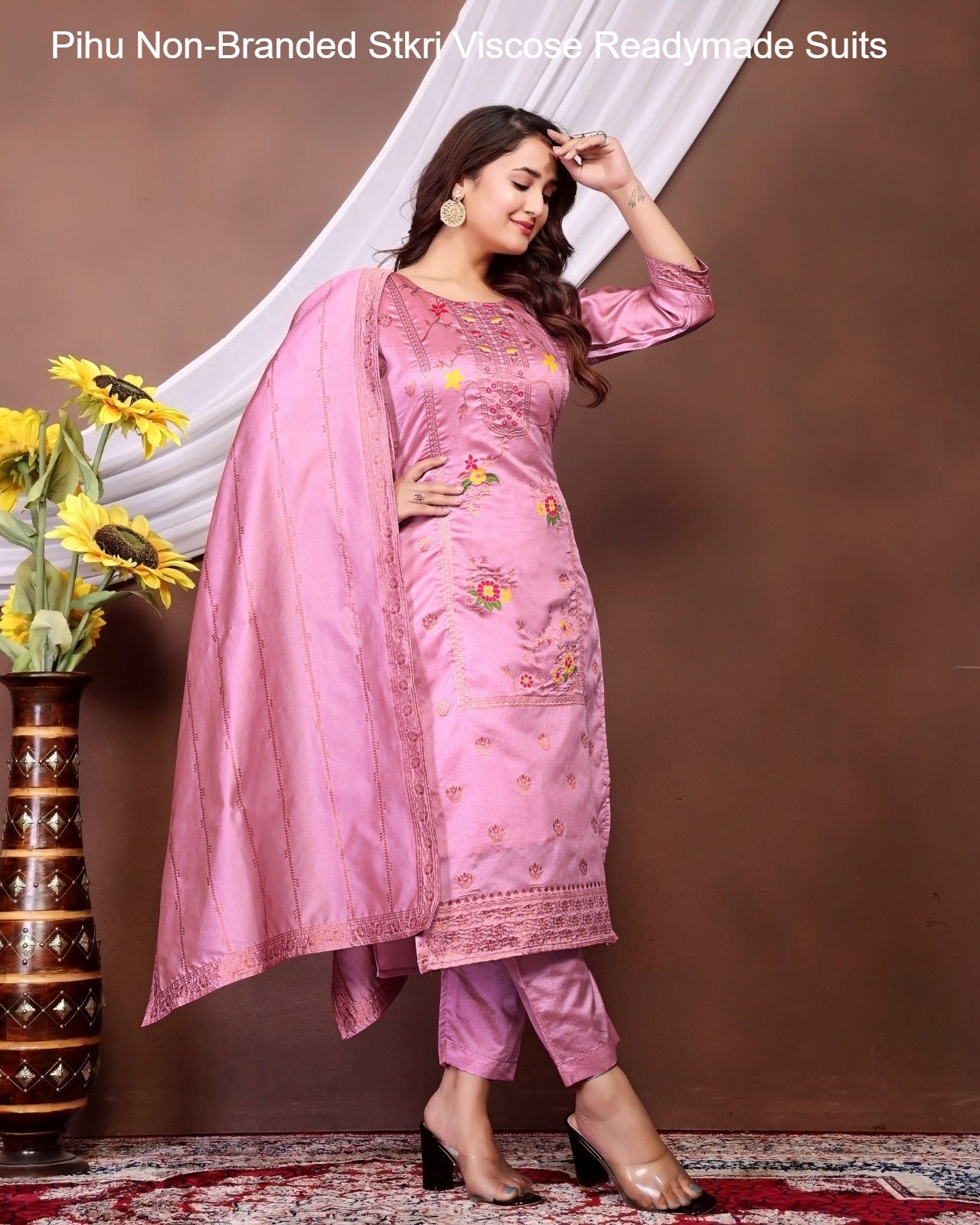 Pihu Non-Branded Stkri Viscose Readymade Suits