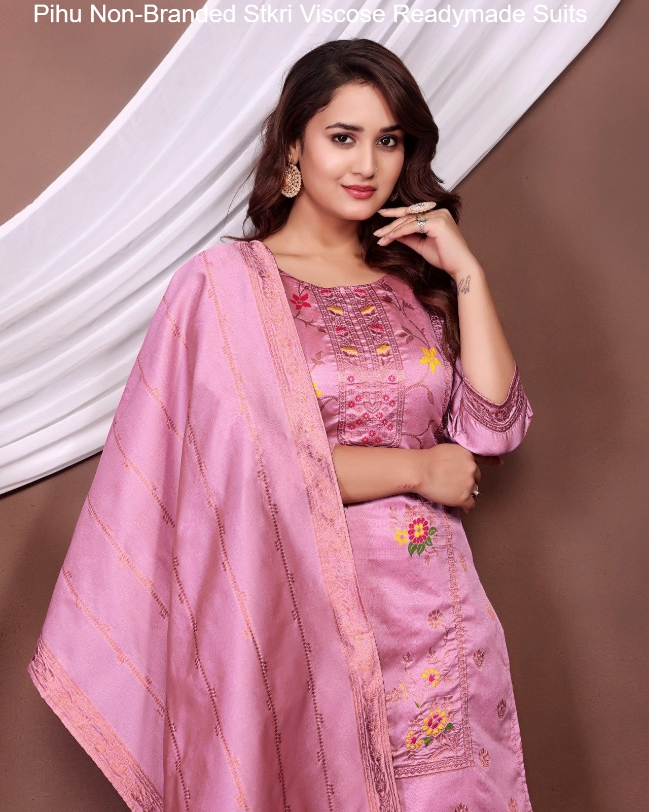 Pihu Non-Branded Stkri Viscose Readymade Suits