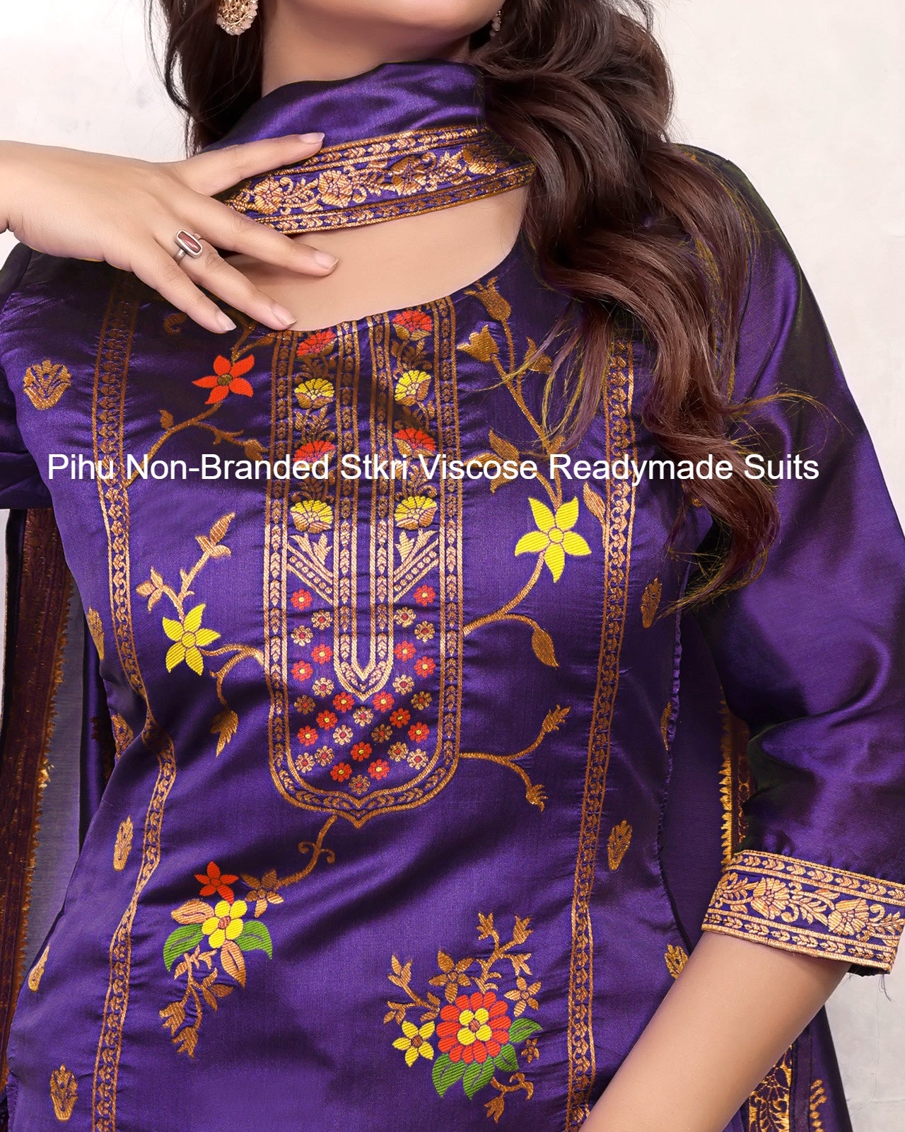 Pihu Non-Branded Stkri Viscose Readymade Suits