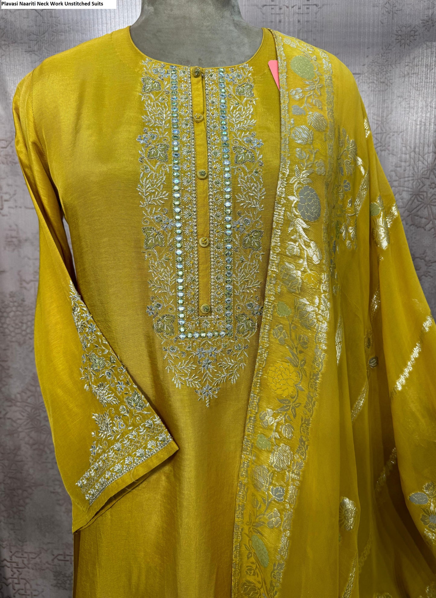 Plavasi Naariti Neck Work Unstitched Suits