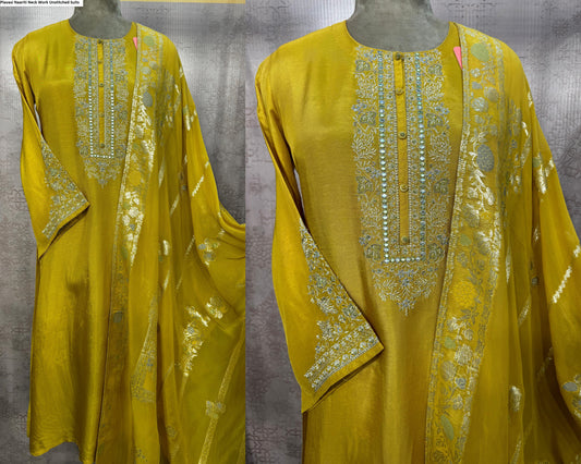 Plavasi Naariti Neck Work Unstitched Suits