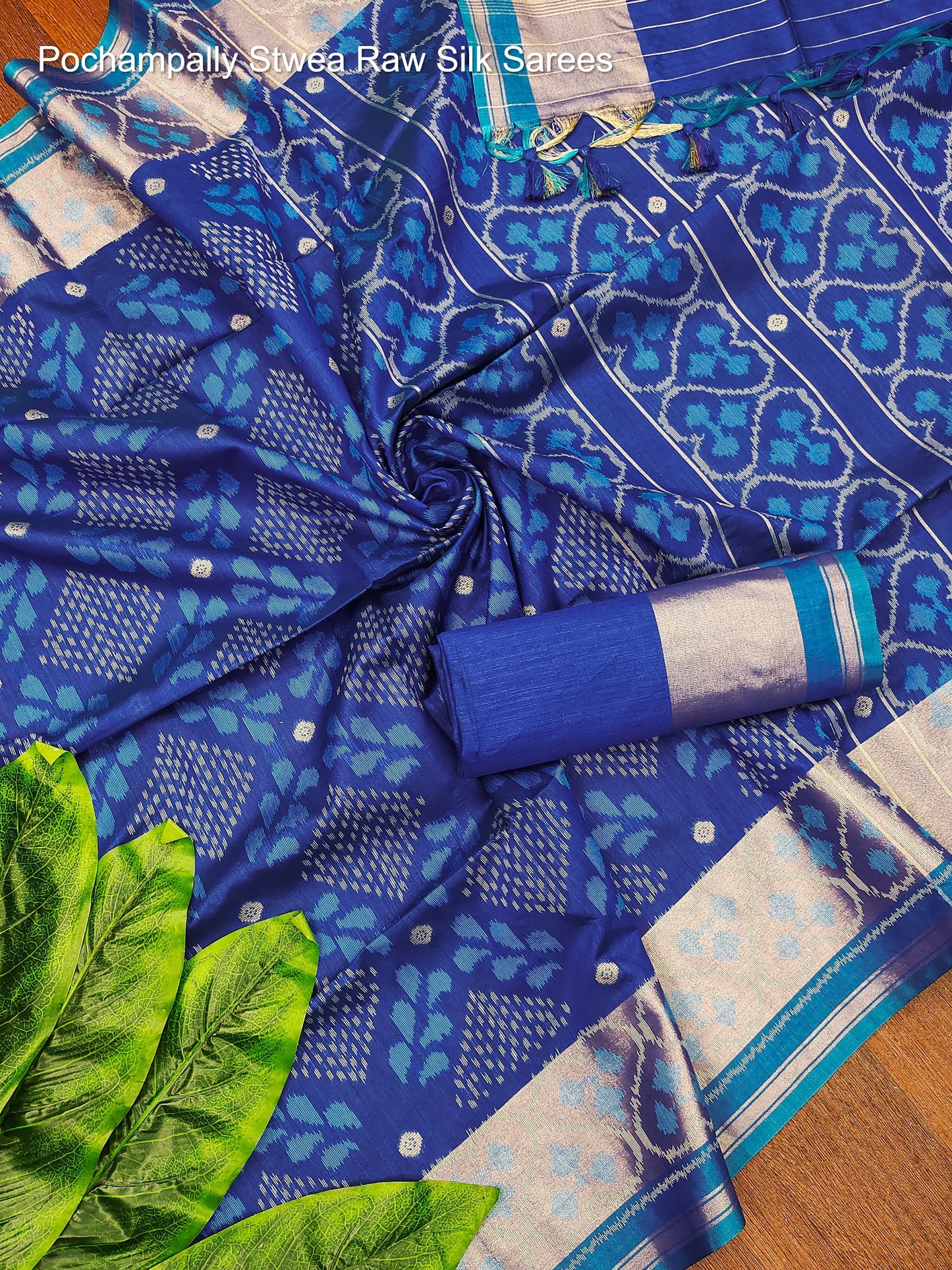 Pochampally Non-Branded Stwea Raw Silk Sarees