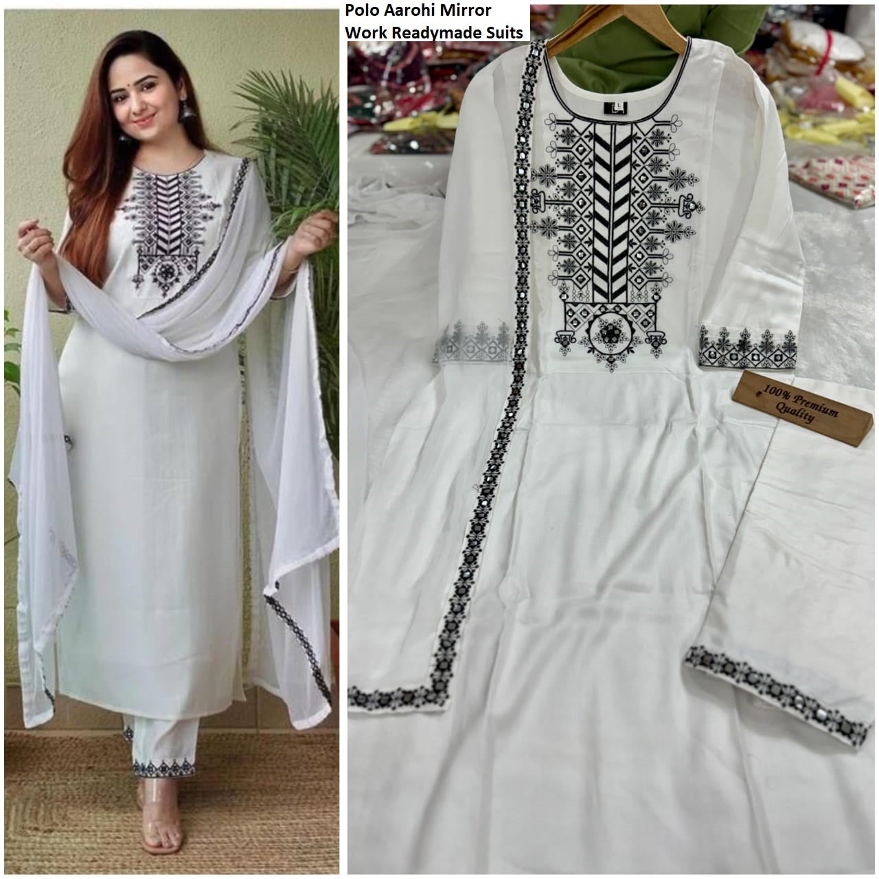 Polo Aarohi Mirror Work Readymade Suits