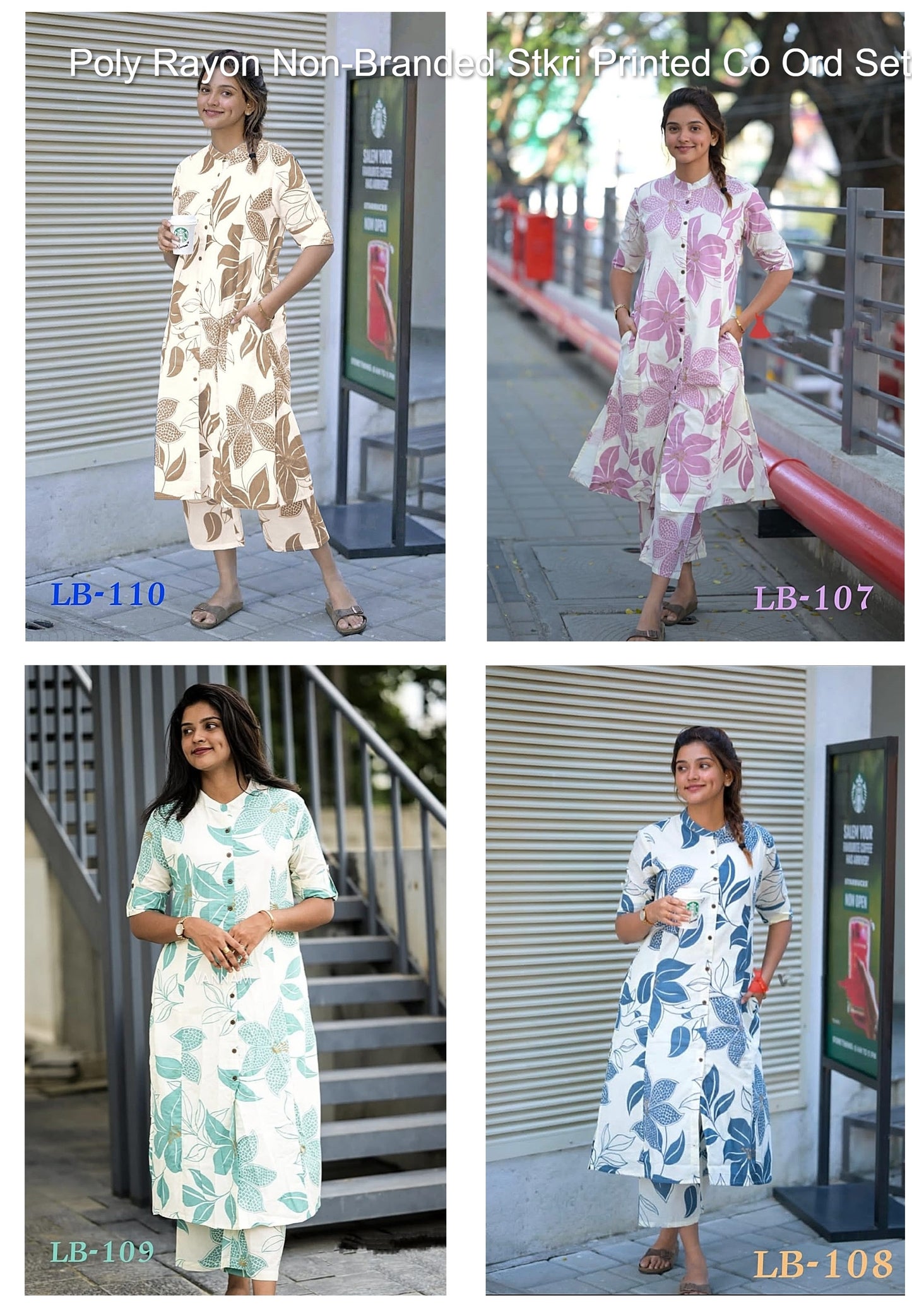 Poly Rayon Non-Branded Stkri Printed Co Ord Set