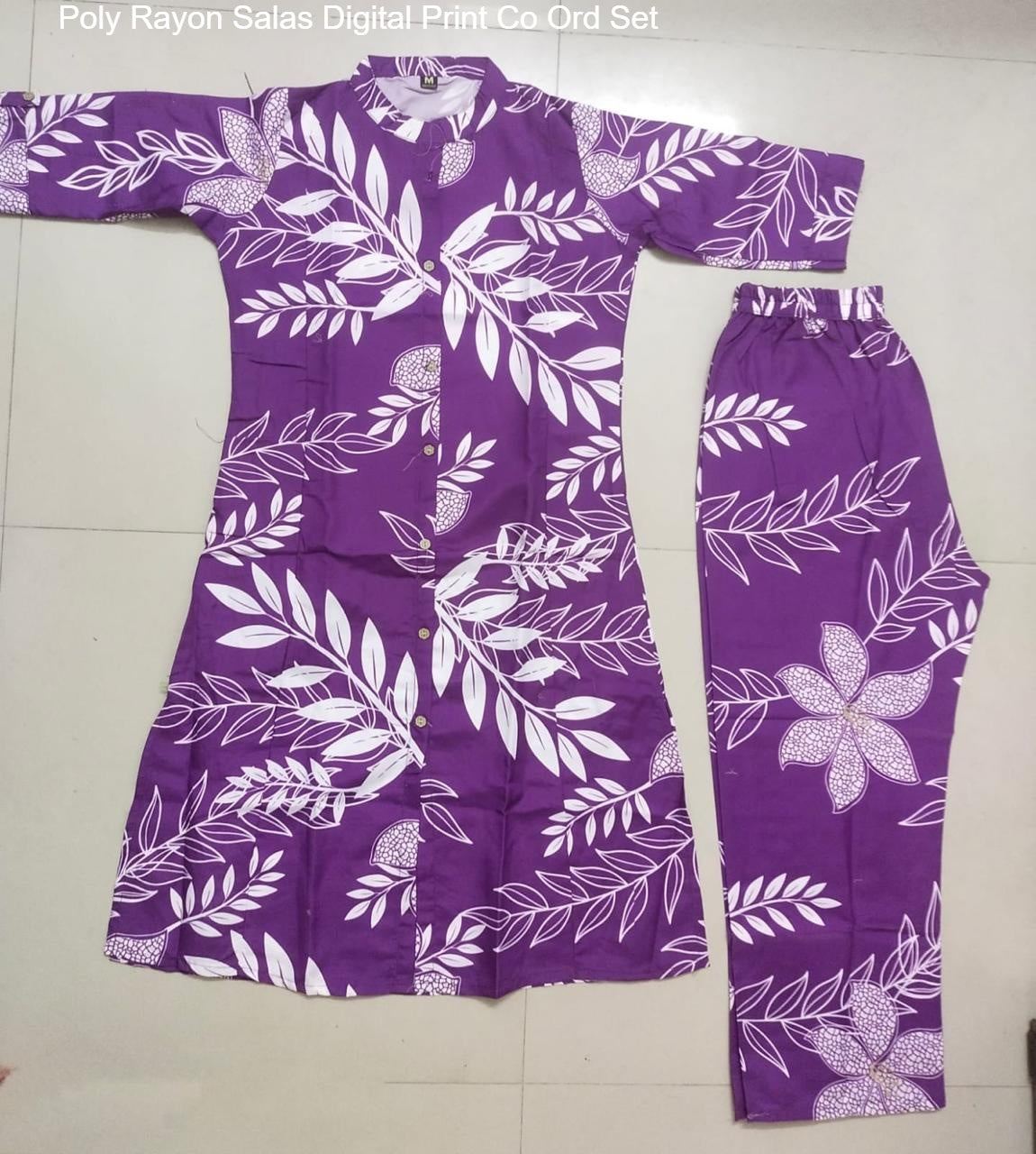 Poly Rayon Salas Digital Print Co Ord Set
