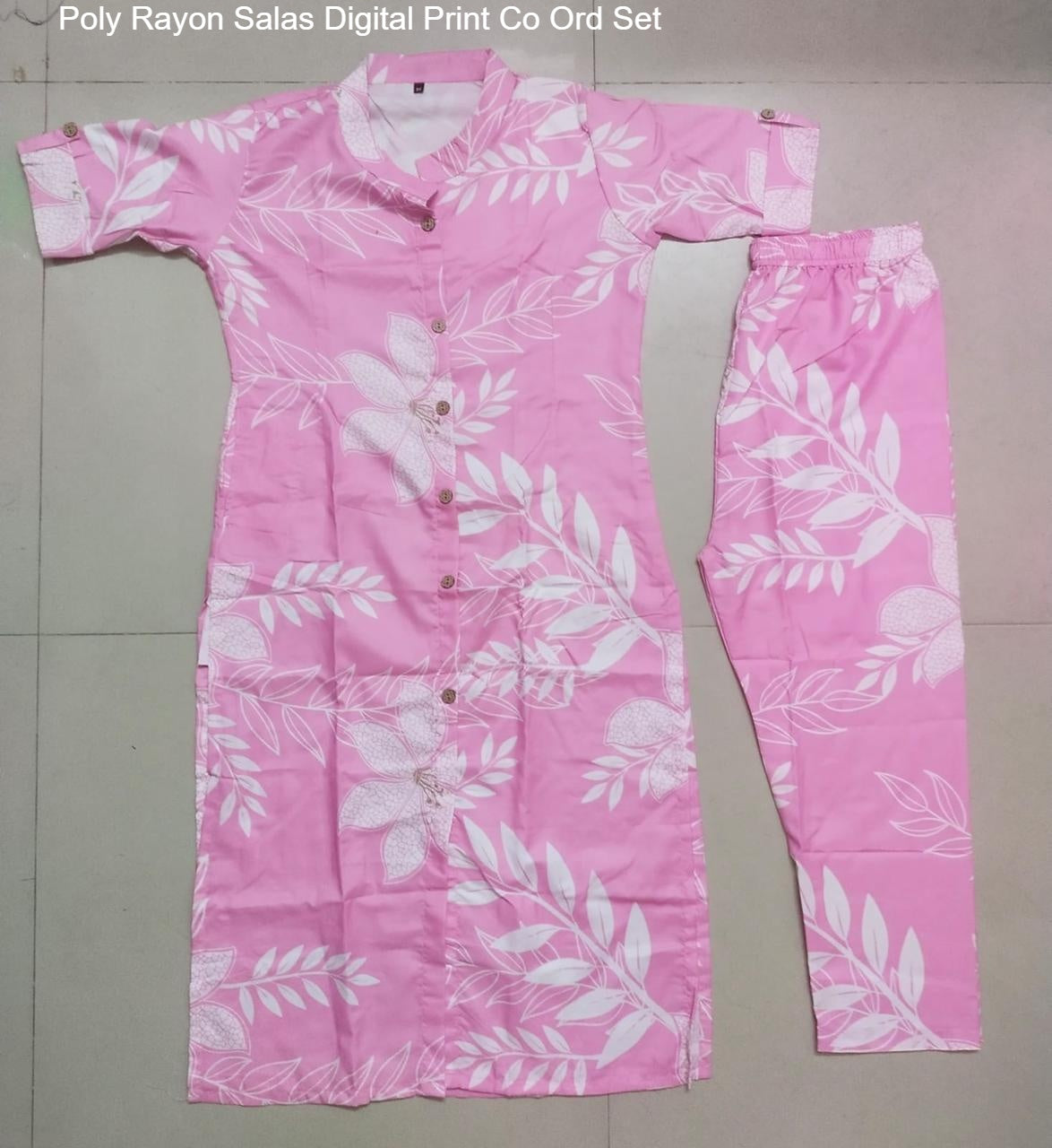 Poly Rayon Salas Digital Print Co Ord Set